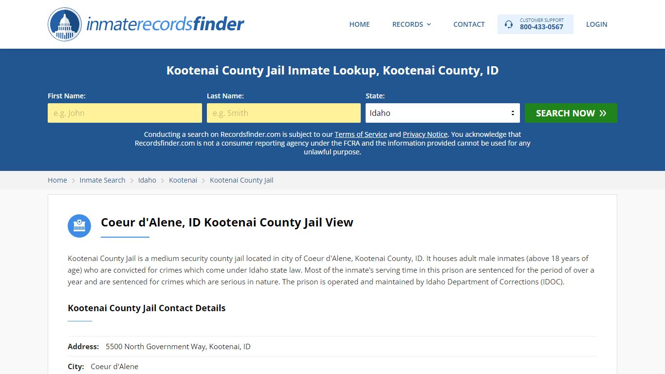 Kootenai County Jail Roster & Inmate Search, Kootenai County, ID ...